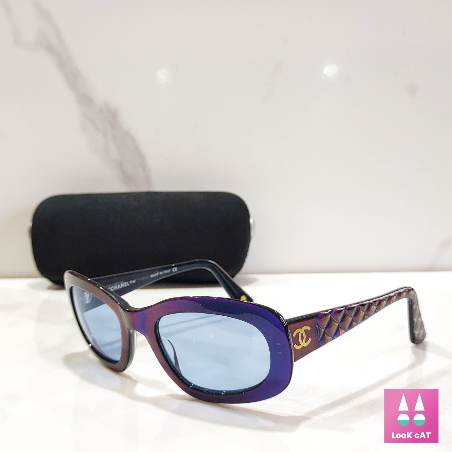 Chanel mod 5009 occhiali da sole vintage lunetta brille tonalità y2k occhiali senza montatura