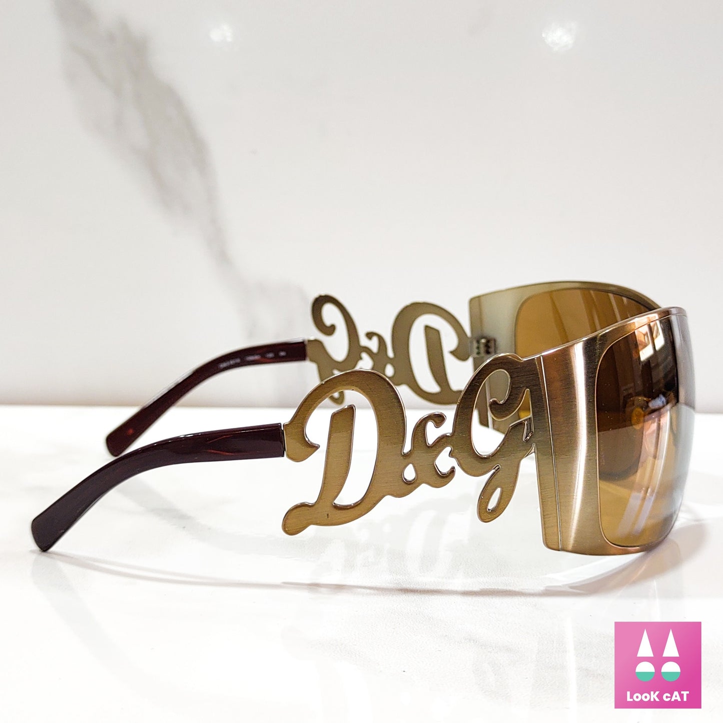 Dolce e Gabbana 6019 Y2K occhiali da sole vintage avvolgenti con scudo occhiali gafas anni '90 monogramma grosso