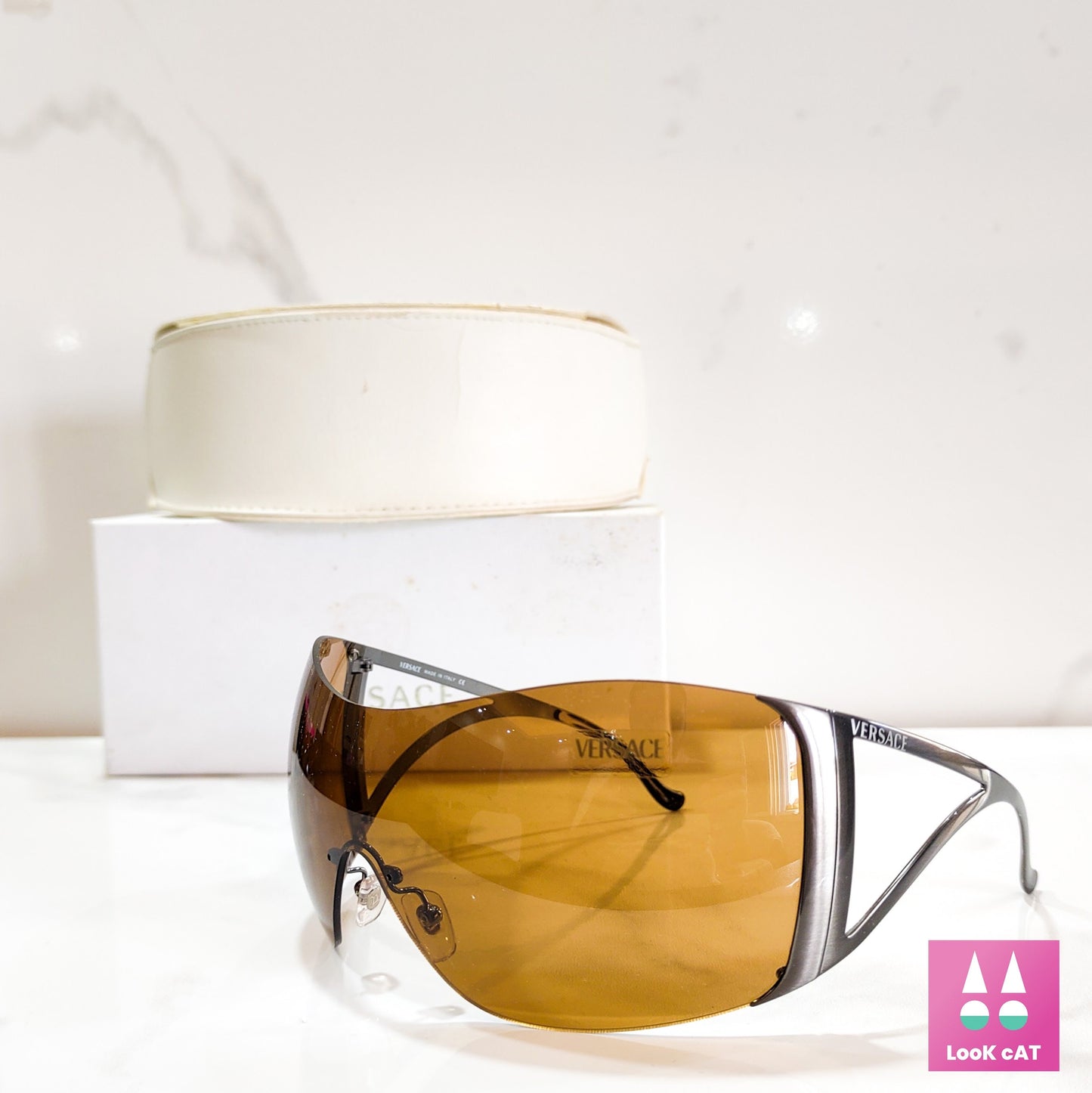 Versace 2022 occhiali da sole vintage Y2K wrap shield occhiali gafas anni '90