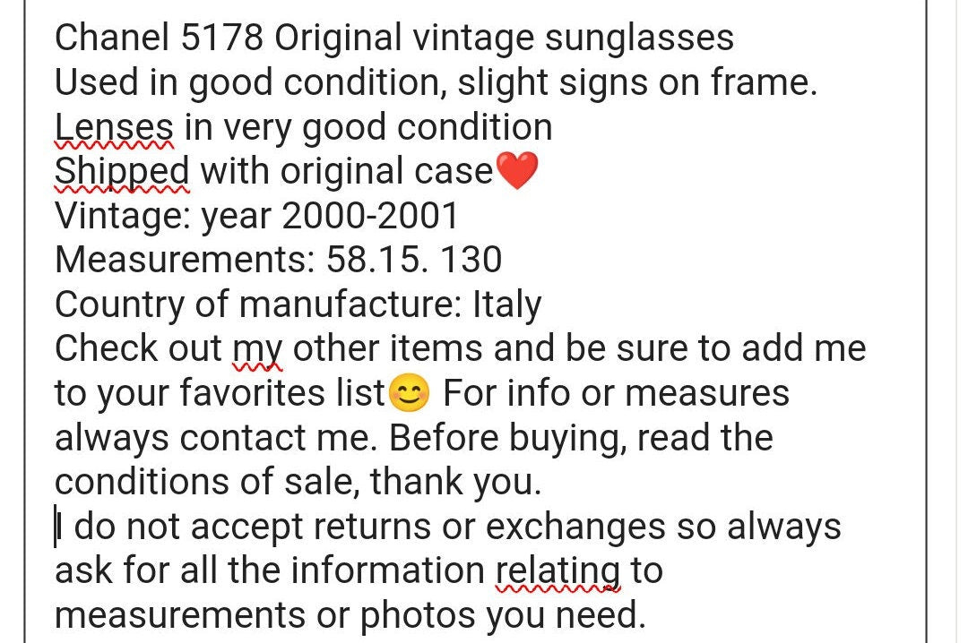 Occhiali da sole Chanel modello 5178 lunette brille tonalità y2k anni '90
