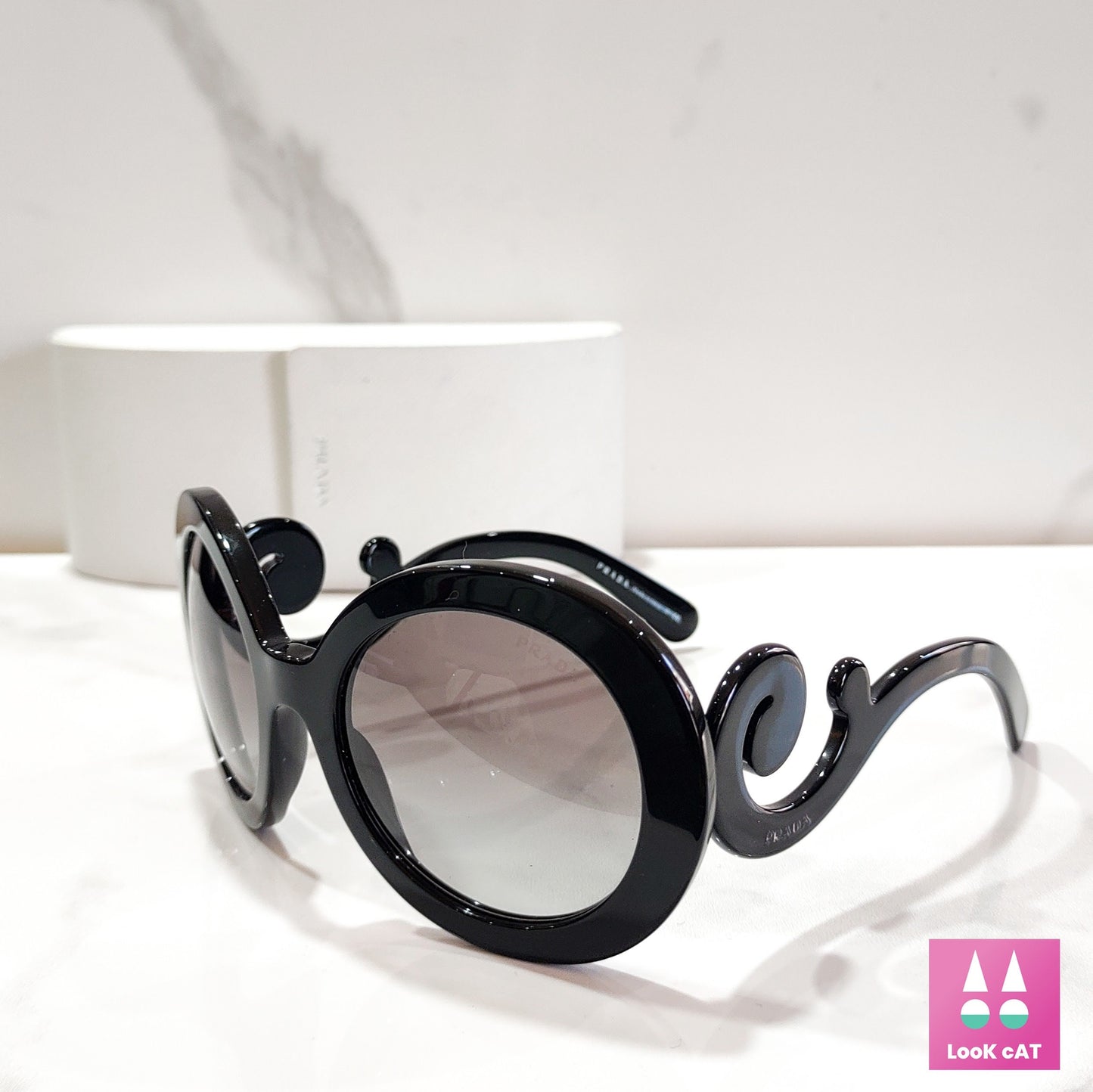Prada SPR 27 N occhiale da sole vintage barocco lunetta brille tonalità y2k