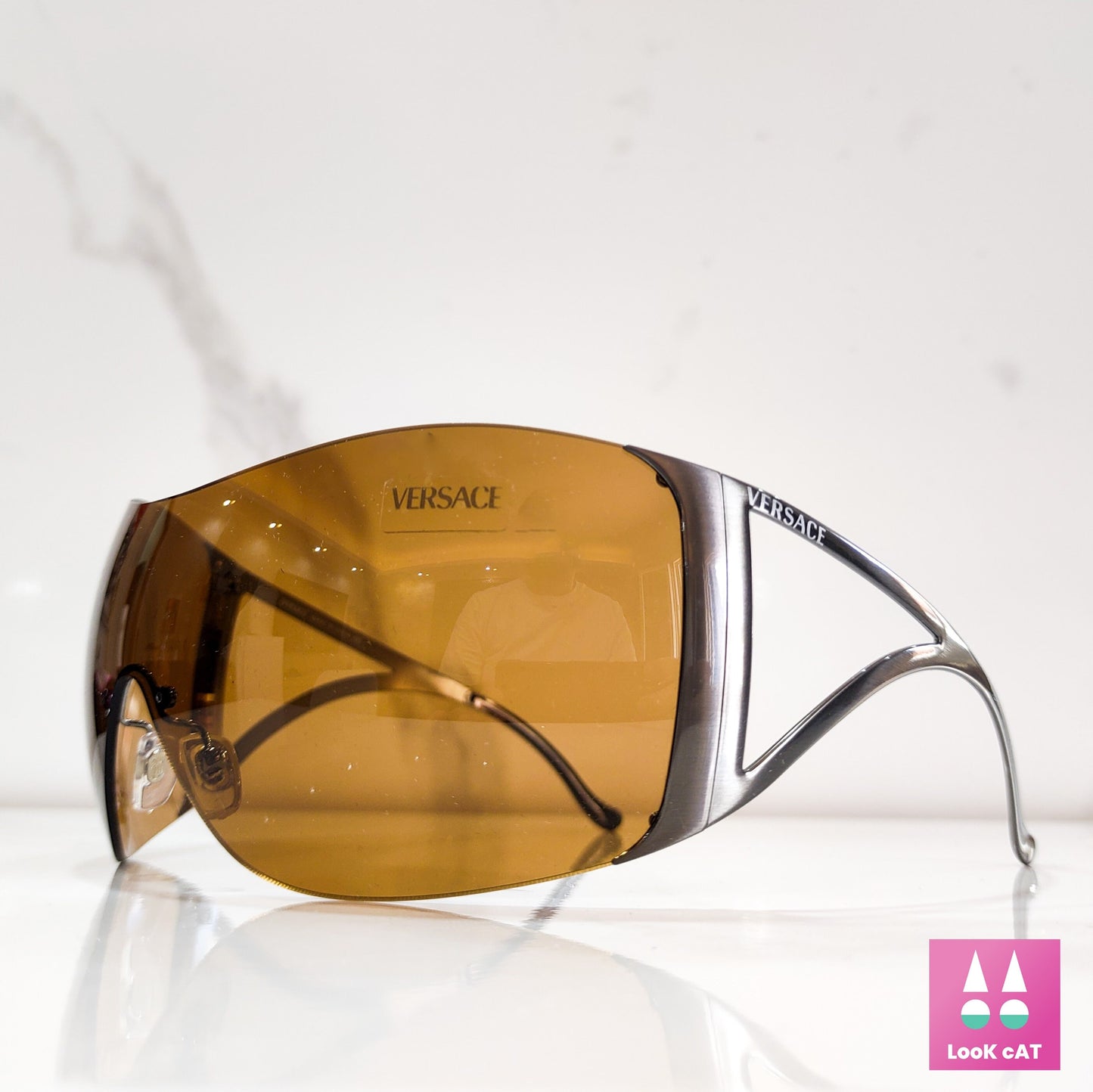 Versace 2022 occhiali da sole vintage Y2K wrap shield occhiali gafas anni '90