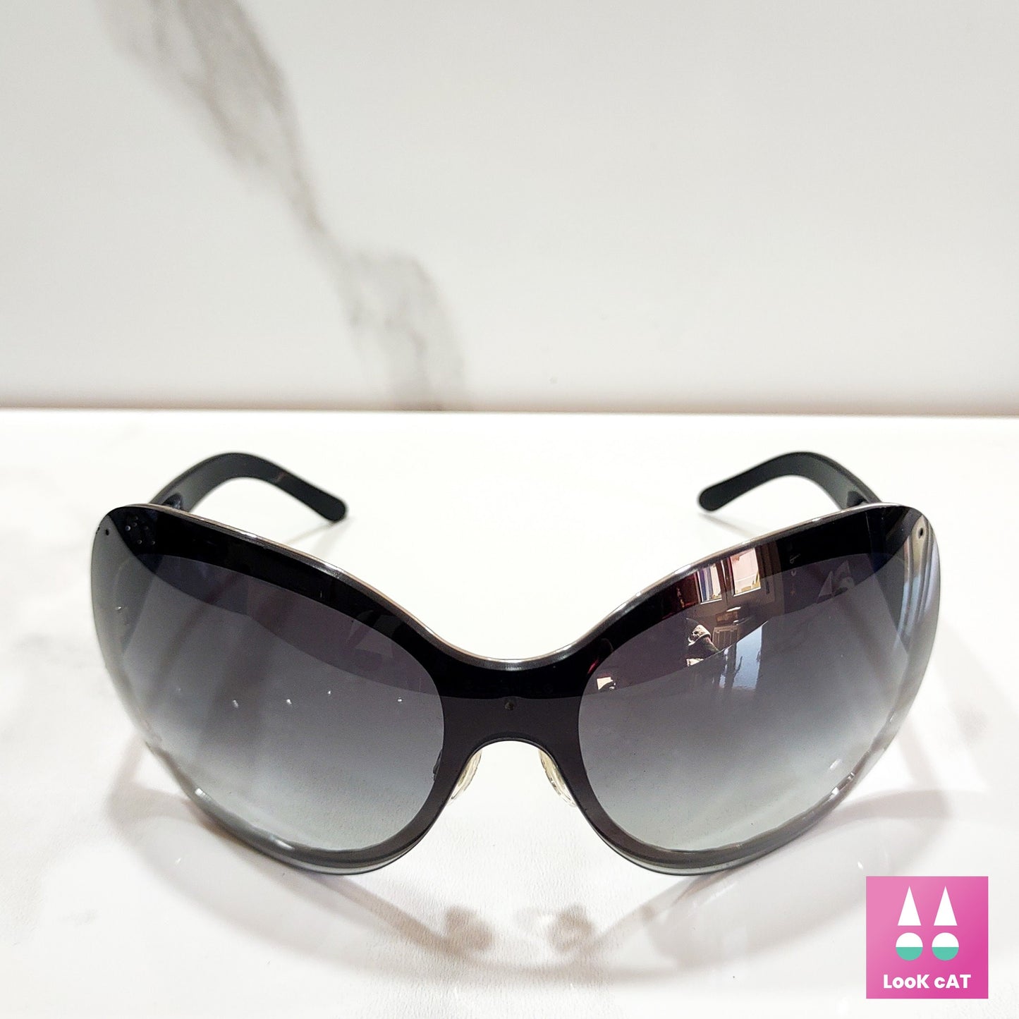 Occhiali da sole Chanel modello 4159 wrap Shield lunetta brille tonalità y2k