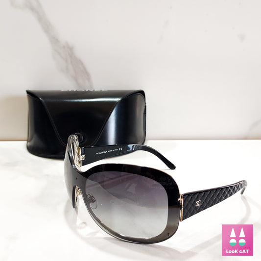 Occhiali da sole Chanel modello 4159 wrap Shield lunetta brille tonalità y2k