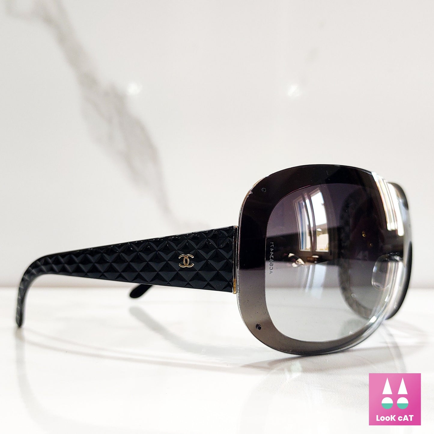 Occhiali da sole Chanel modello 4159 wrap Shield lunetta brille tonalità y2k
