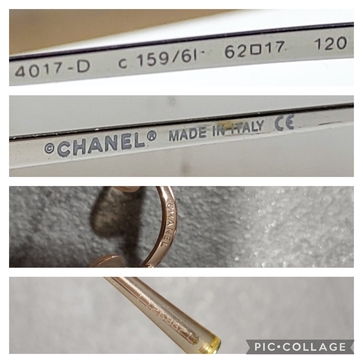 Occhiali da sole Chanel modello 4017 lunette brille y2k sfumature senza montatura