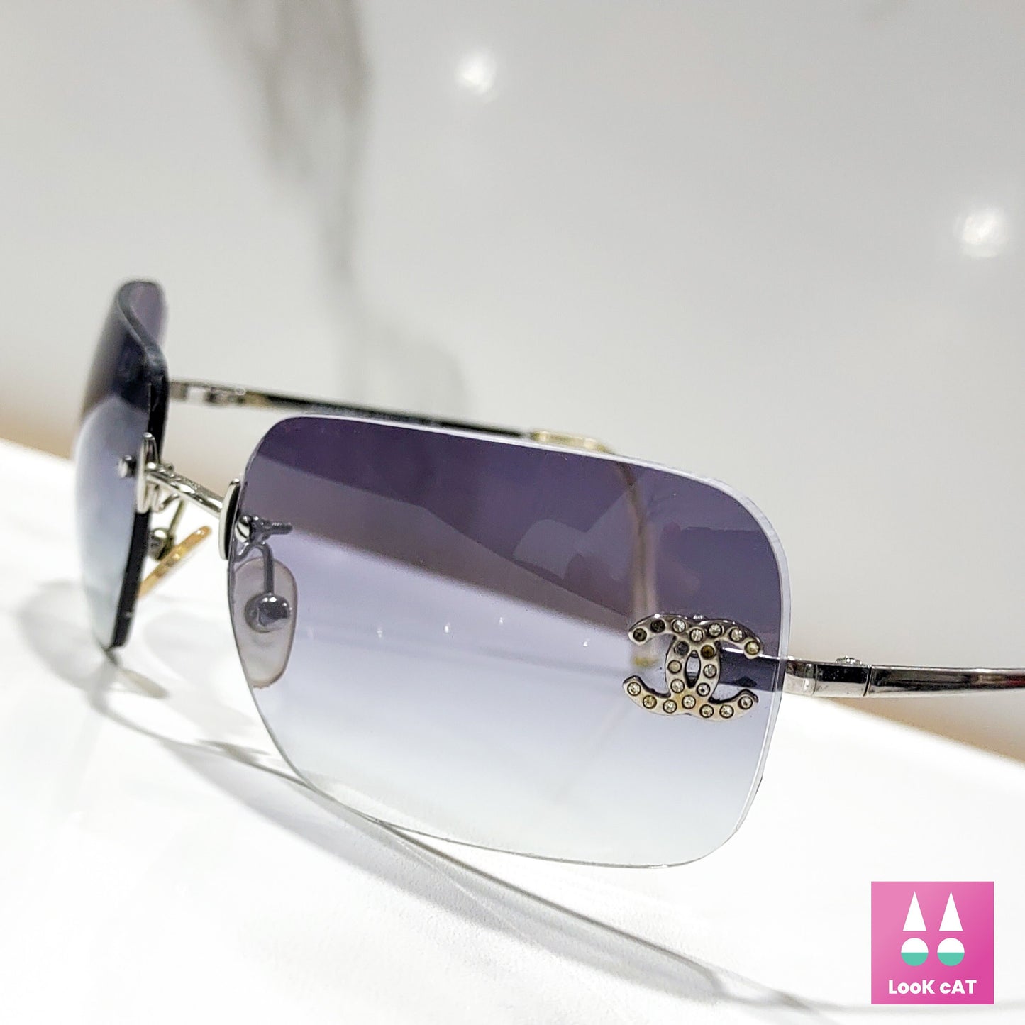 Occhiali da sole Chanel modello 4017 lunette brille y2k sfumature senza montatura