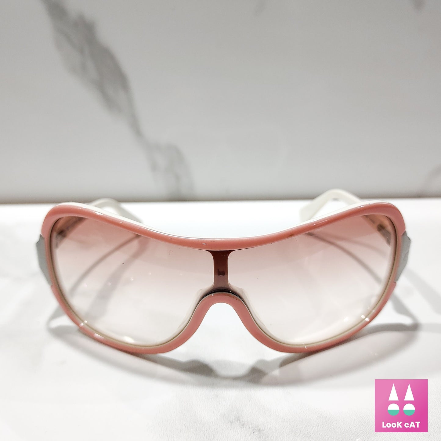 Vogue 2362 occhiali da sole vintage wrapshield y2k lunetta NOS mai indossati occhiali rosa avvolgenti da sole