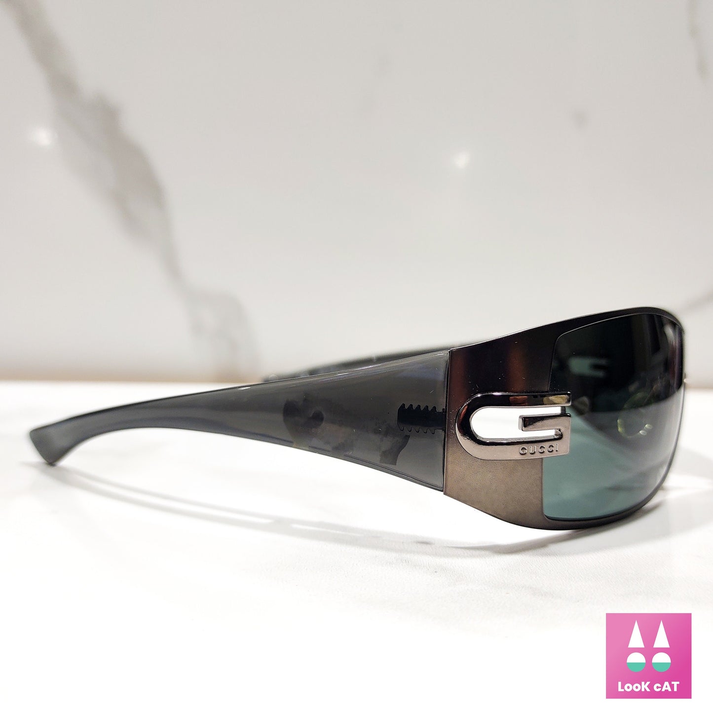 Gucci GG 1804 occhiali da sole vintage avvolgenti con scudo occhiali lunetta brille y2k