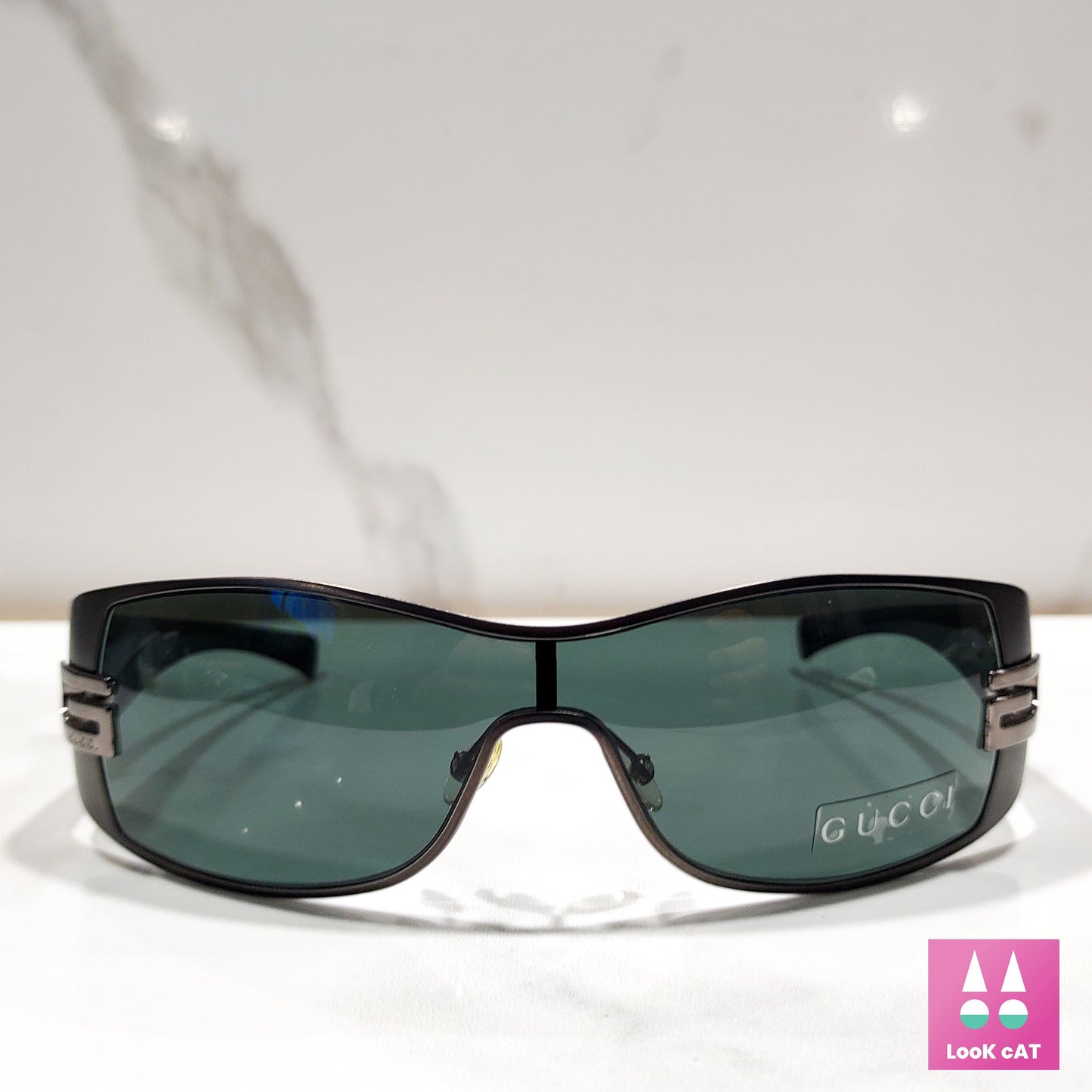 Gucci GG 1804 occhiali da sole vintage avvolgenti con scudo occhiali lunetta brille y2k