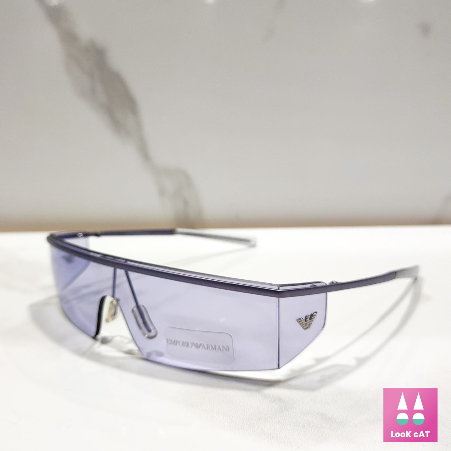 Occhiali da sole Emporio Armani 9033 a scudo avvolgente lunetta brille y2k tonalità cyber