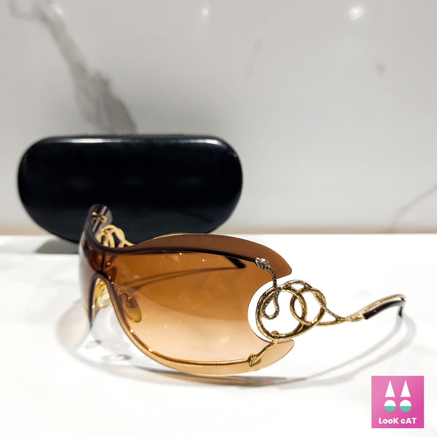 Roberto Cavalli mod Cicno 223 y2k occhiali da vista montatura lunetta brille y2k anni '90 tonalità monogramma autentico designer