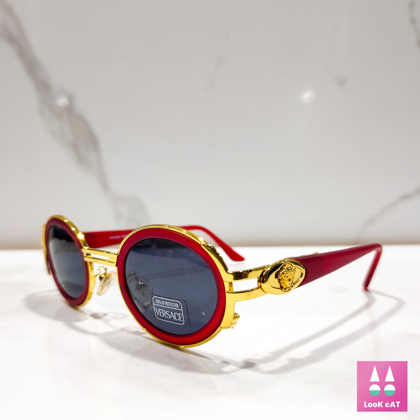 Versace S 02 occhiali da sole vintage Montatura color oro occhiali gafas anni '90 y2k NOS Notorius